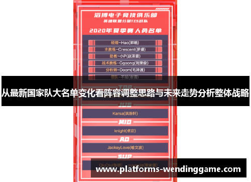 从最新国家队大名单变化看阵容调整思路与未来走势分析整体战略